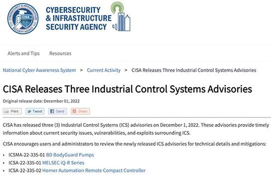 三中网安：cisa发布工业控制系统建议，多个关键漏洞影响三菱电机plc 1